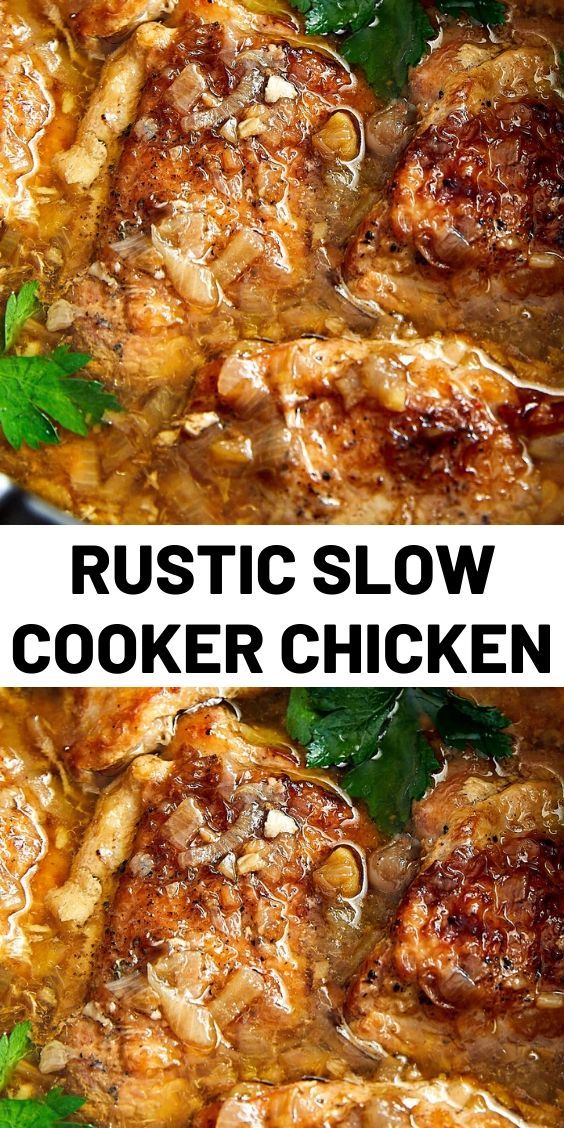 Rustic Slow Cooker Chicken - the chunky chef