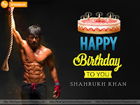 indian film star shahrukh khan abs photo from movie happy new year