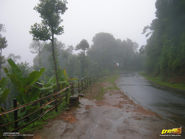 A rainy day in Bhagamandala at Coorg, Kodagu district, Karnataka