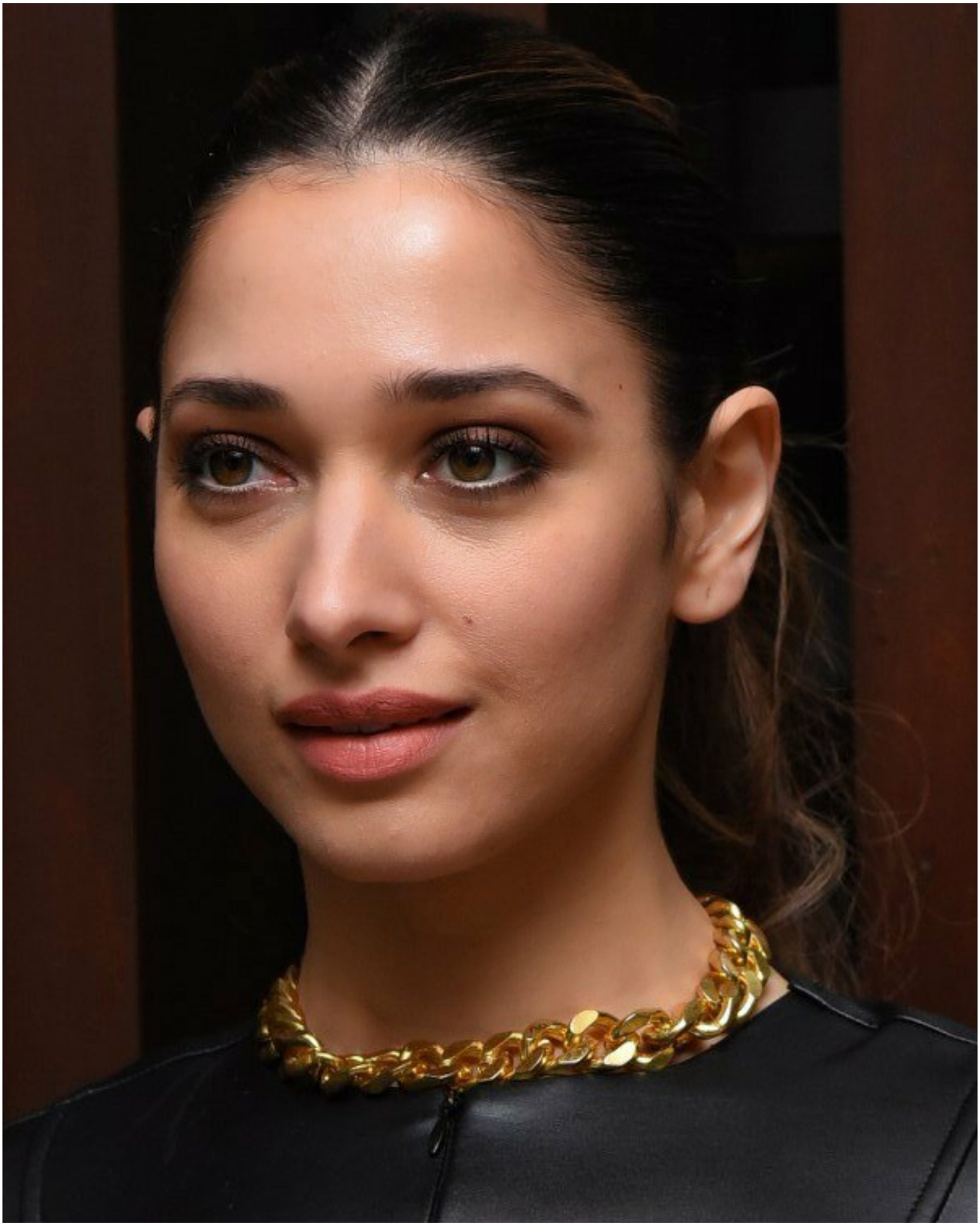 Milky Tamannaah Bhatia Hot Stills in Black Latex Dress E9PUoPIWEAM9OLW