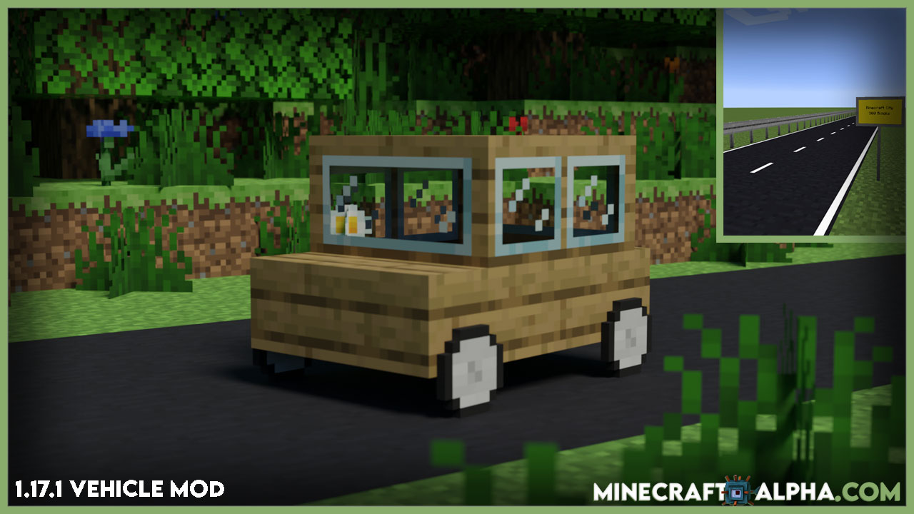 Minecraft Ultimate Car Mod For 1.17.1/1.16.5 (Design Your Own Streets And Drive In Your Vehicle)