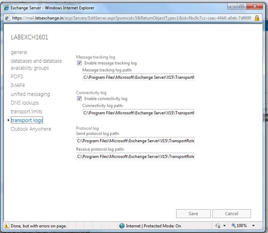 How to configure message tracking in Exchange 2016?