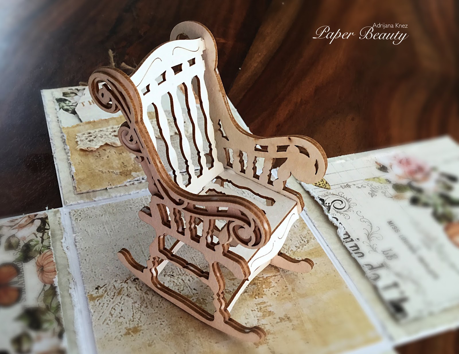 Paper Beauty AK Step by Step Photo Tutorial “3D Rocking Chair” for