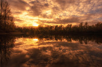 Naturfotografie Landschaftsfotografie Sonnenuntergang Spiegelung