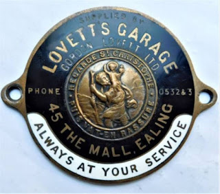Lovetts Garage St Christophers badge