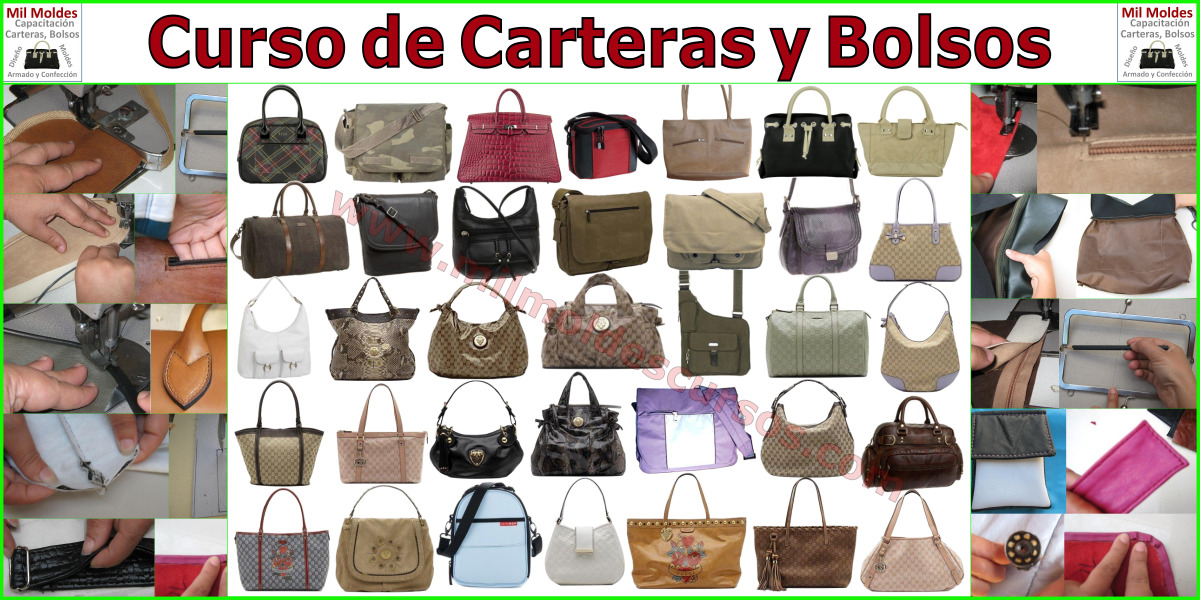 Curso de Diseño, Moldes y de Carteras Bolsos en Cuero y Telas