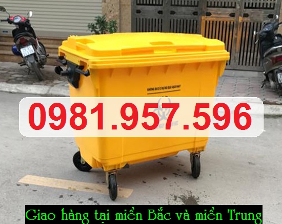 Thùng gom rác công nghiệp 660L, thùng rác nhựa dung tích 660L 4