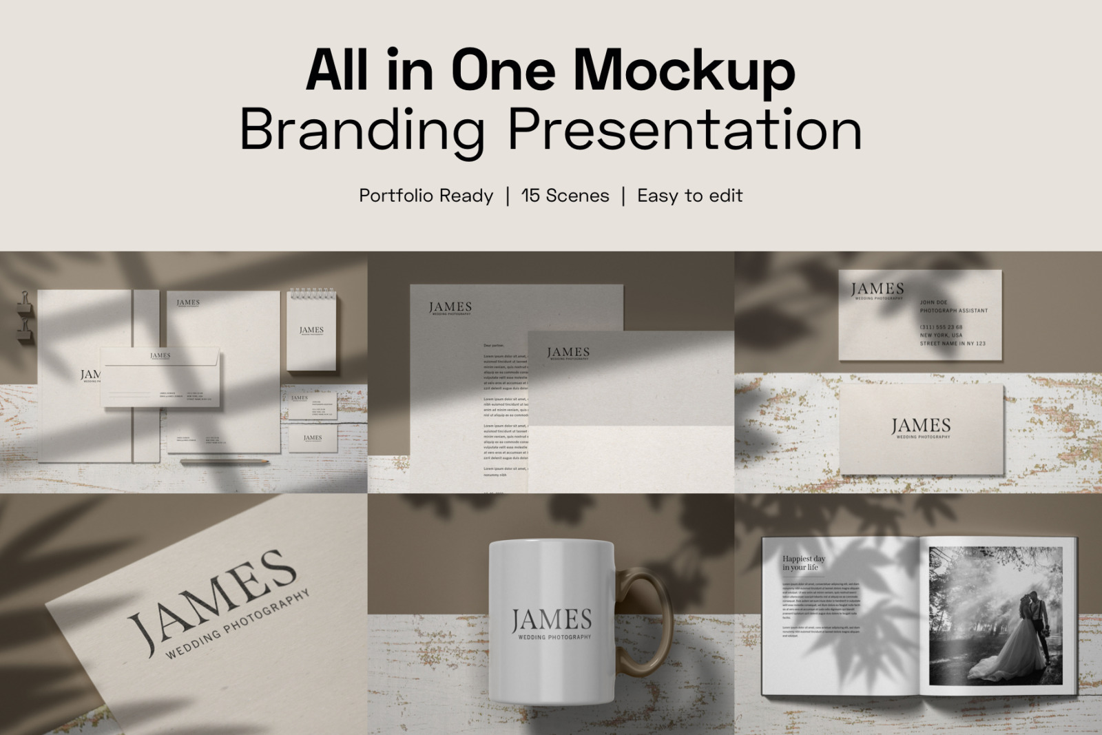 Download Free All In One Branding Mockup Set PSD Mockup Template