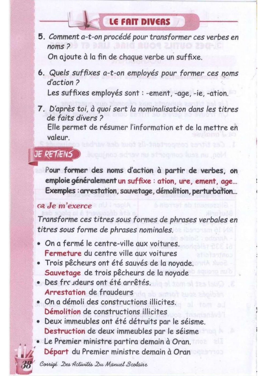حل تمارين صفحة 37 الفرنسية للسنة الثالثة متوسط - الجيل الثاني
