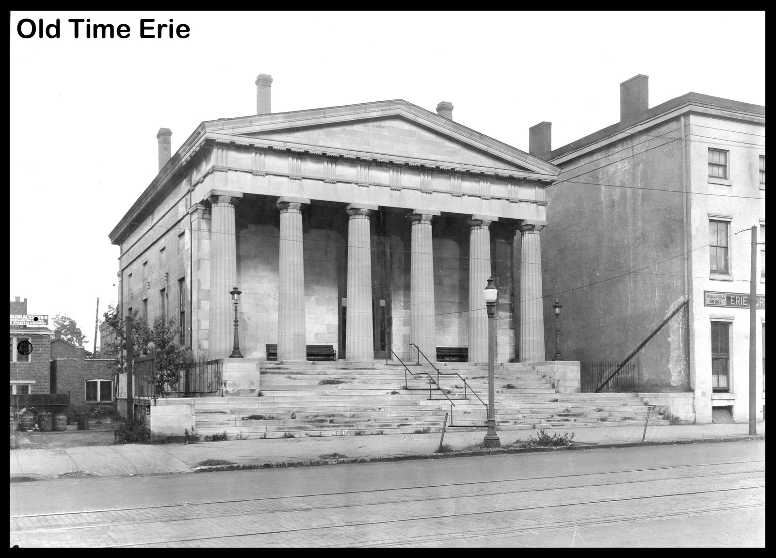 Old Time Erie Old Custom House on State Street, Erie PA