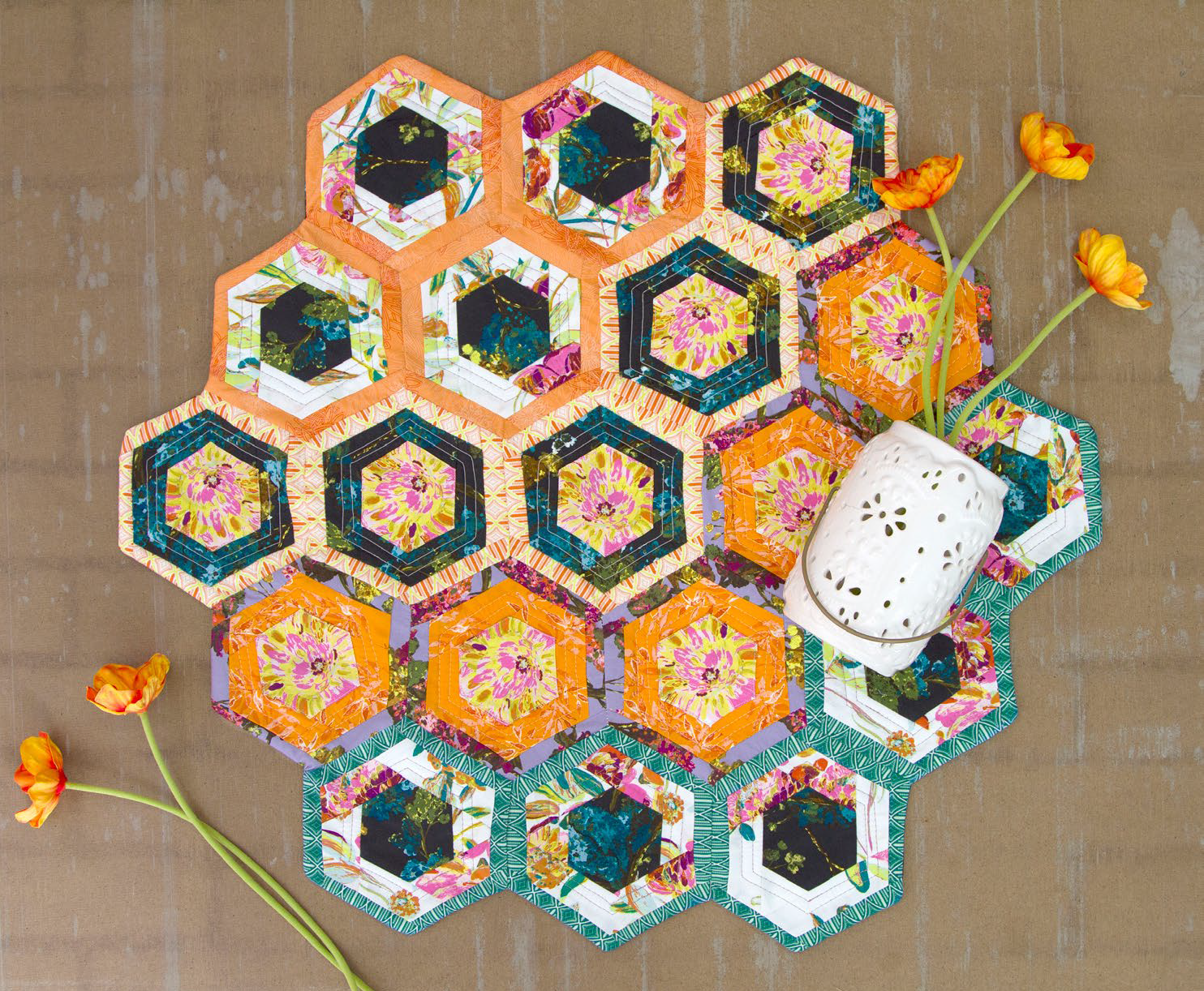 Quilt Inspiration Free pattern day ! Hexagon quilts