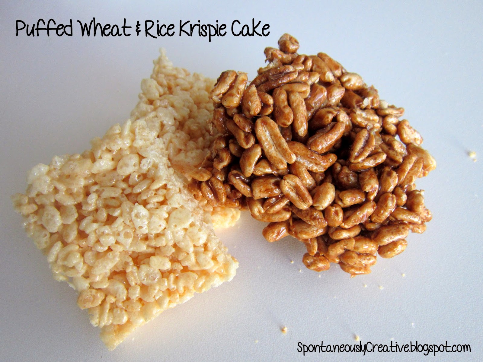 Spontaneously Creative Puffed Wheat & Rice Krispie Cake