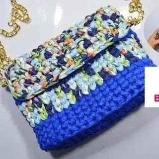Cartera en Trapillo a Crochet Cartera en Trapillo a Crochet