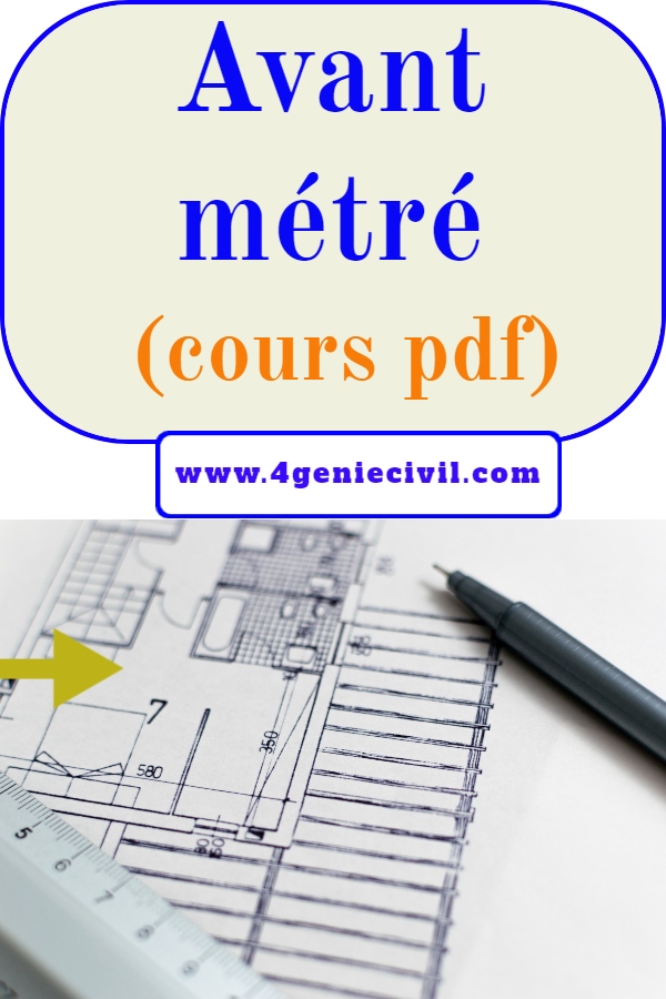 Métré et avant métré - cours d'initiation pdf