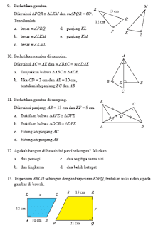Pembahasan Uji Kompetensi 4 Halaman 264 Matematika Kelas 9 Kongruen M4thguru