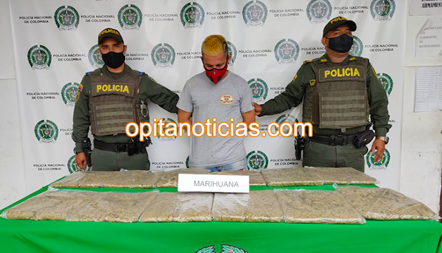 Capturado con más de 7.000 dosis de marihuana en el Huila. 