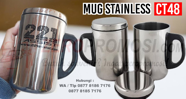 mug / tumbler Promosi, Mug Stainless CT-48, Mug Stainless Stell Promosi, Tumbler Botol Minum CT48, Mug SS CT 48