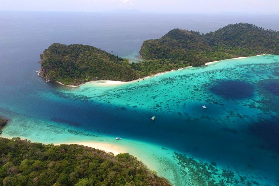 Visit Koh Rok which consists of Koh Rok Noi, Koh Rok Yai