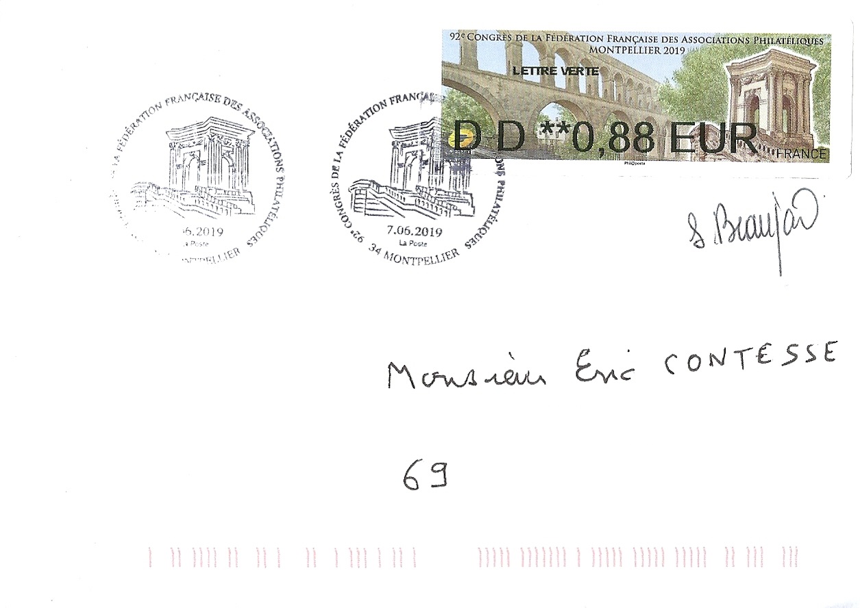 Mon Blog Timbré "Montpellier Congress of the FFAP" ATM stamp on