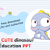 Cute cartoon little dinosaur PPT template