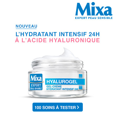 Test Produit 100 Hyalurogel, le Gel-Crème Hydratant Intensif 24H Mixa à tester !