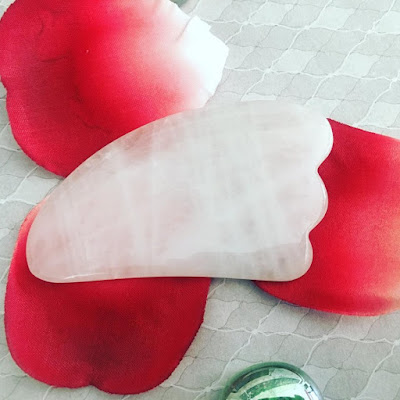 rodillo de jade, cuarzo rosa, piedra gua sha, gua sha, 