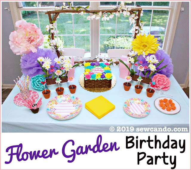 photo Flower Garden Themed Birthday Party