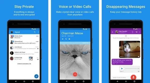 Signal-Private-Messenger - أفضل تطبيقات لإجراء مكالمات مجانية للاندرويد