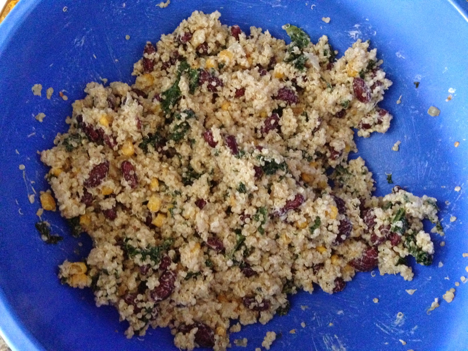 Chocolate Spinach Quinoa Kale Kidney Bean Salad