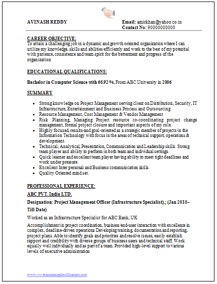 Over 10000 CV and Resume Samples with Free Download: Bachelor in
