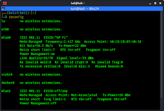 checking wireless interfaces using iwconfig checking wireless interfaces using iwconfig