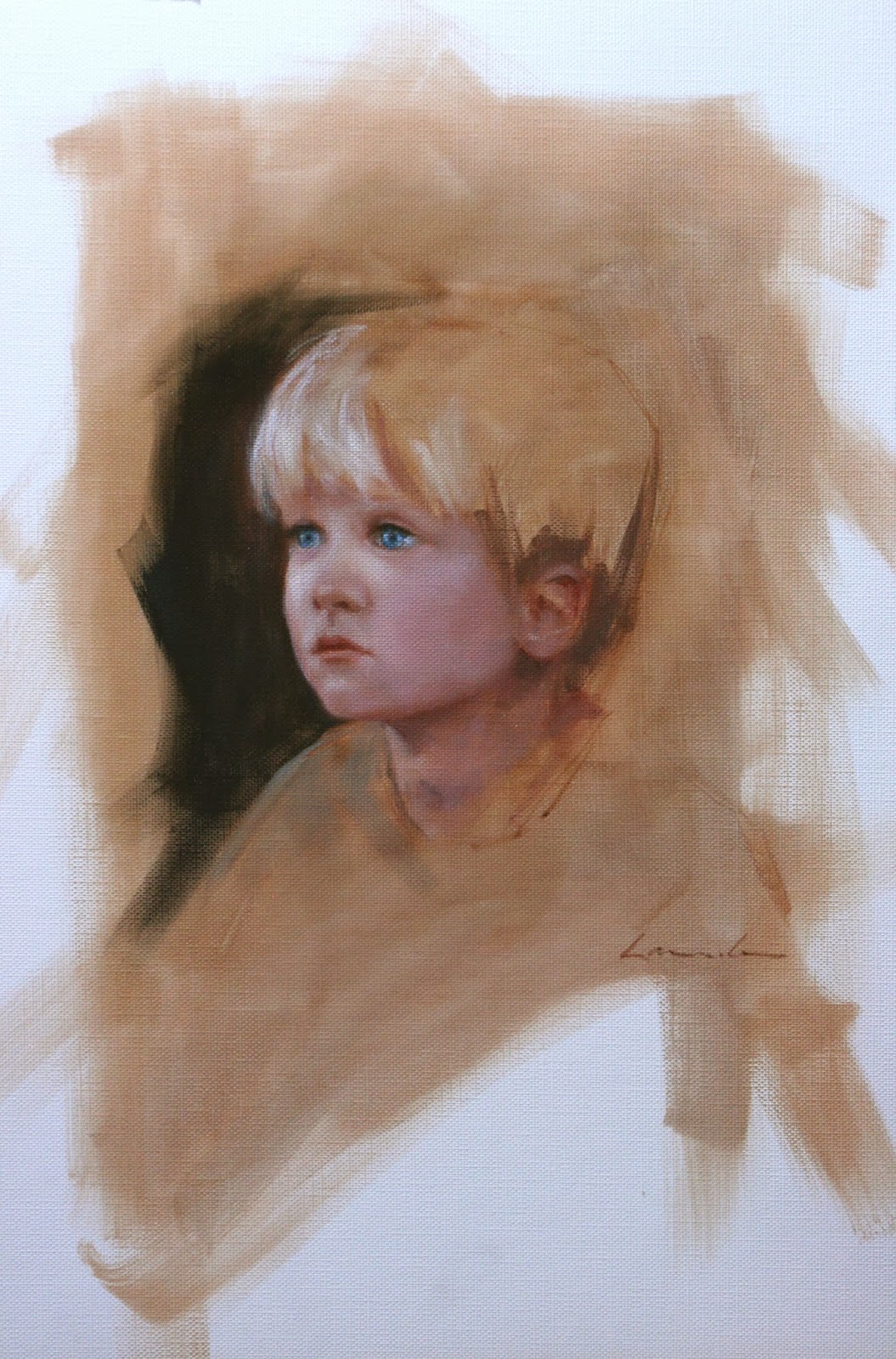 Lisa Larrabee Art Painting a Child Portrait
