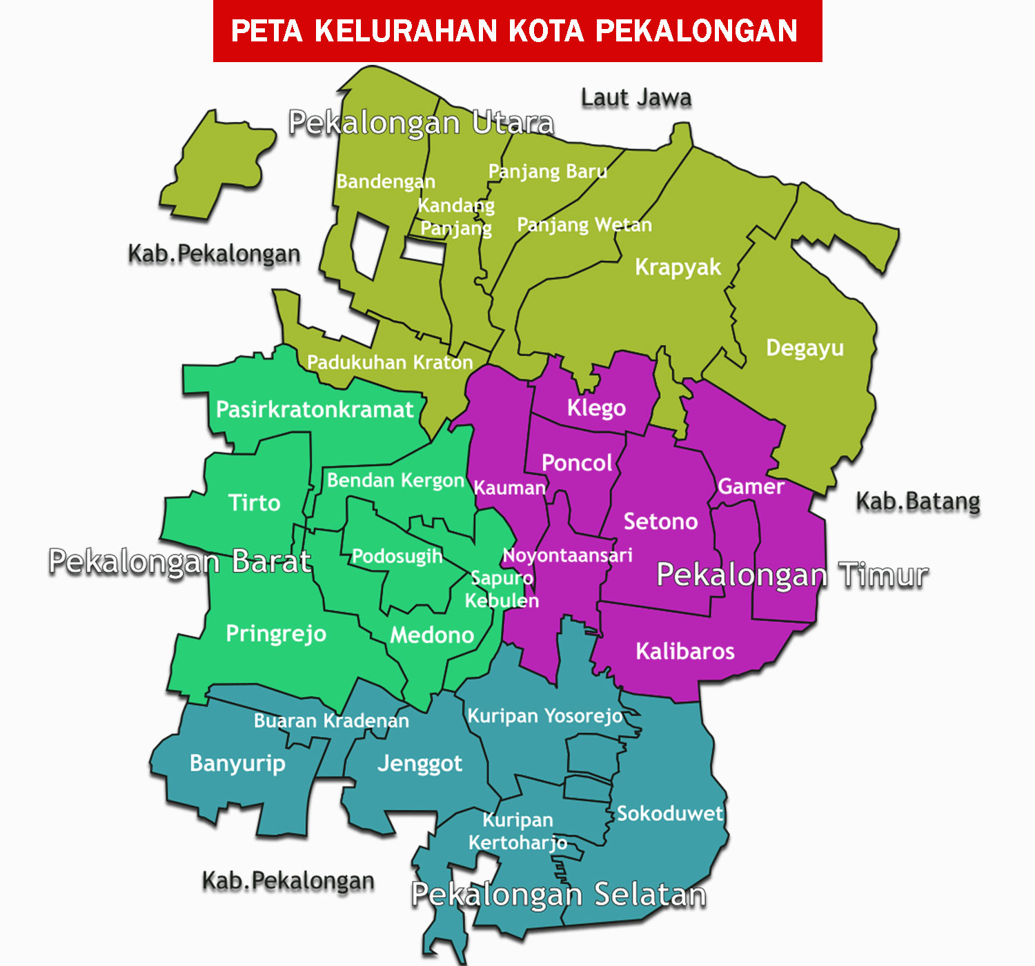 Peta Kota Pekalongan  Sejarah Nasional dan Dunia