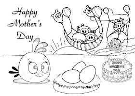 Glückliche Mütter Tag Malvorlagen Angry Birds
