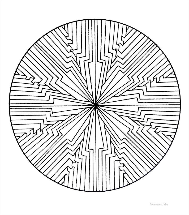 Mandalas mit geometrischen Mustern - Free Mandala
