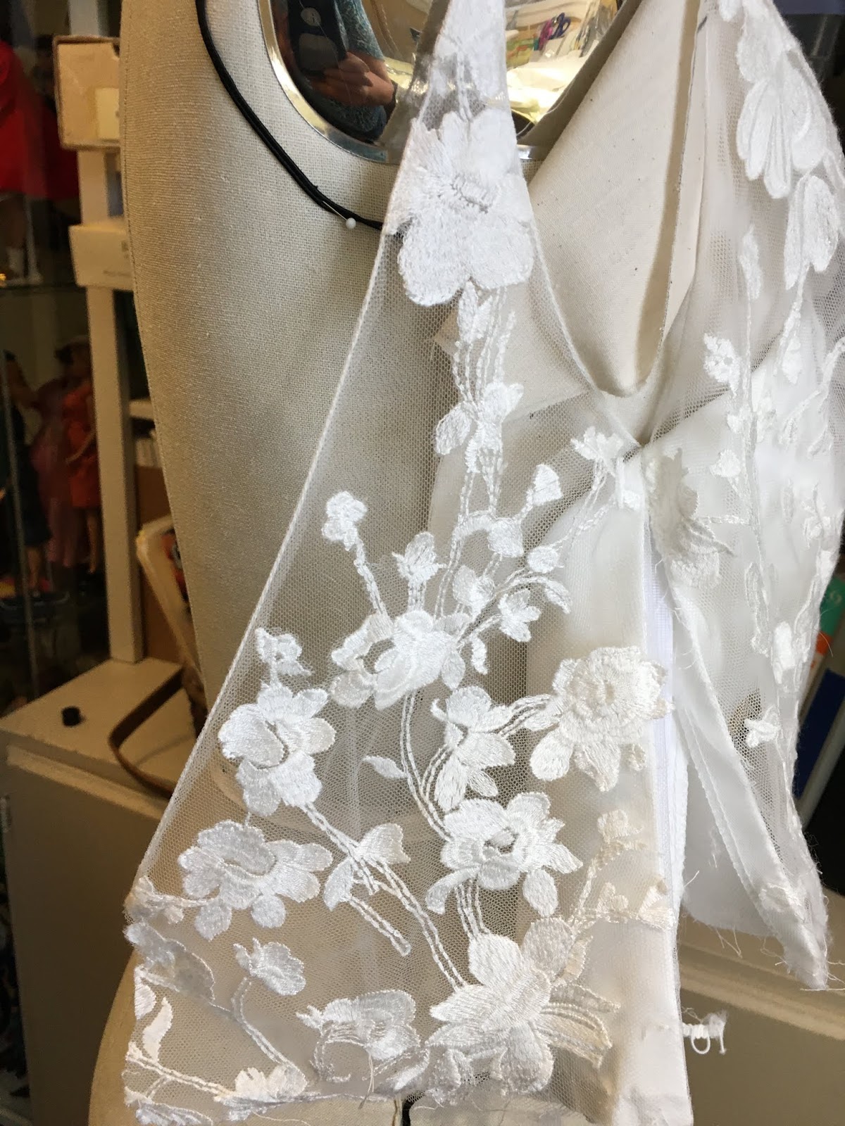 sewcreatelive Altering a Wedding dressAdding Shoulders and Sleeves