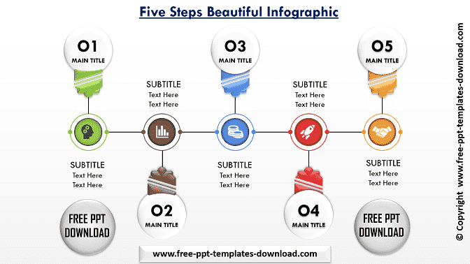 5 Steps Beautiful Beautiful Infographic Template Download
