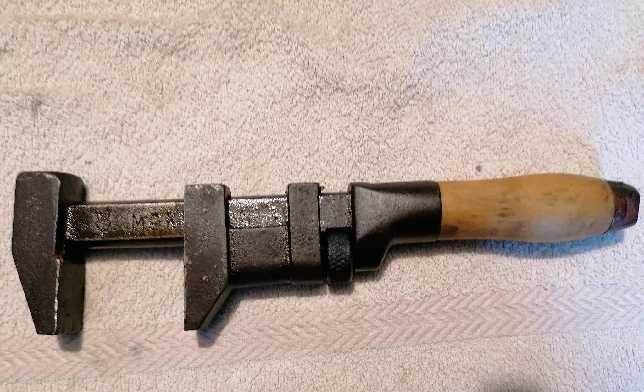 An old monkey wrench (late 1800's), This is an old monkey w…