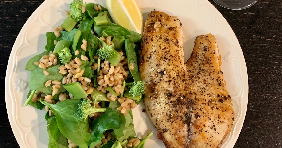 Garlic Herb Butter Tilapia W/Farro Salad