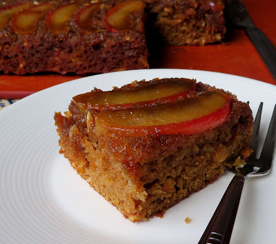 Upside-down Toffee Apple Brownies