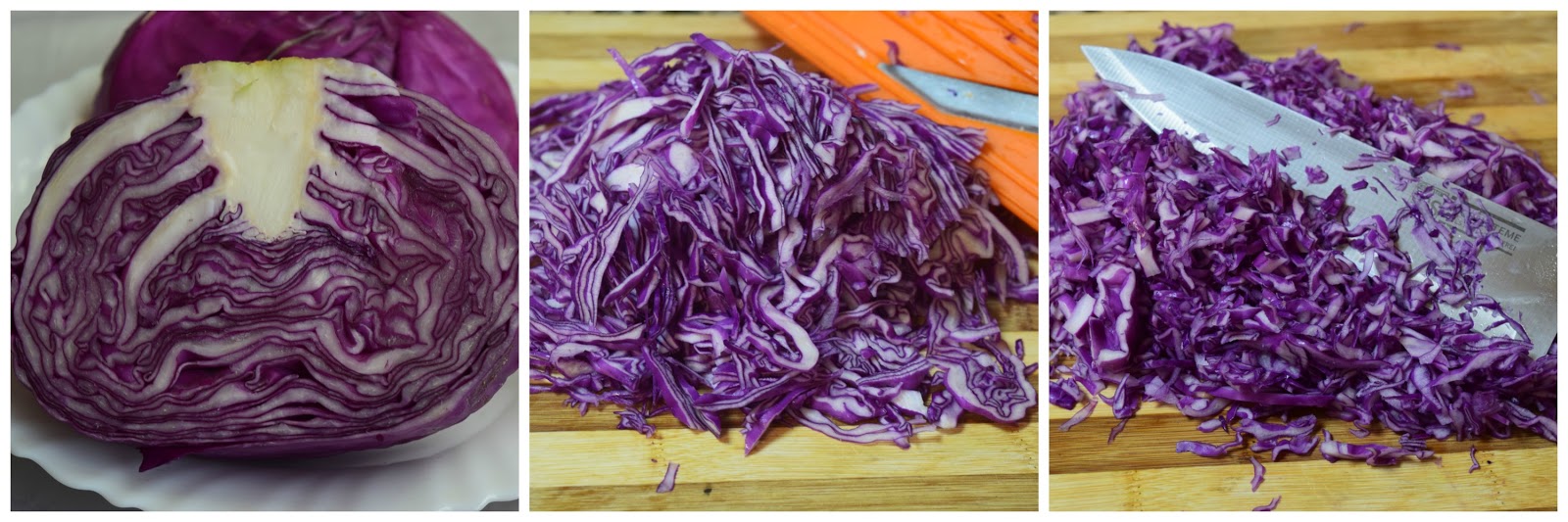 Poornima's Cook Book Purple Cabbage Poriyal / Purple Cabbage Stir fry