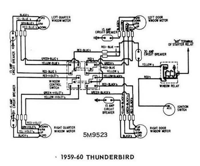 1956 Ford thunderbird wiring diagram