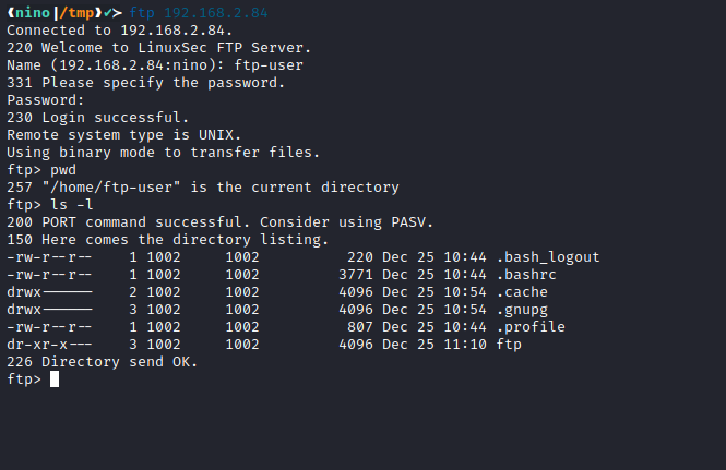 Command SFTP.. Casablanca Linux FTP.