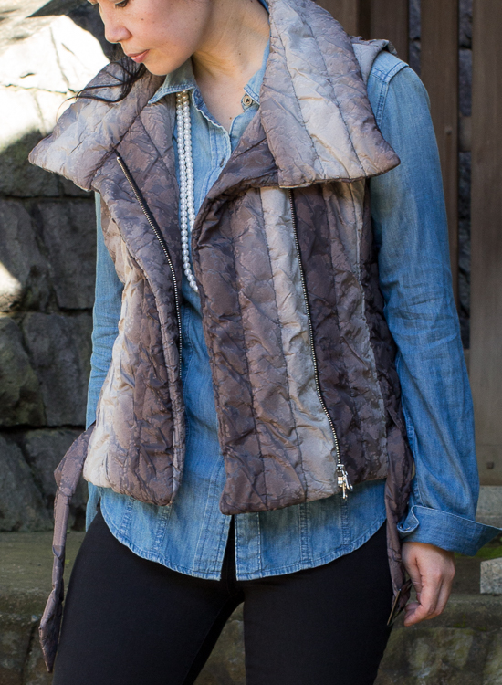 Butterick 5958 Hot Pink Fringe Jacket Cat in a wardrobe