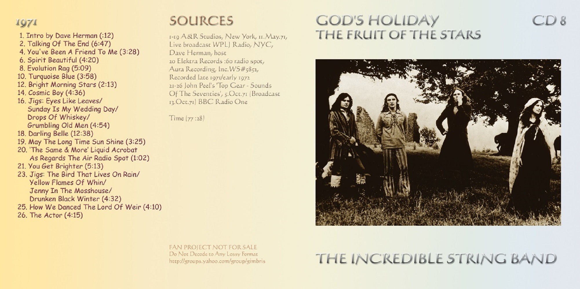 T.U.B.E. Incredible String Band God's Holiday (STU/FLAC) 16 CD's