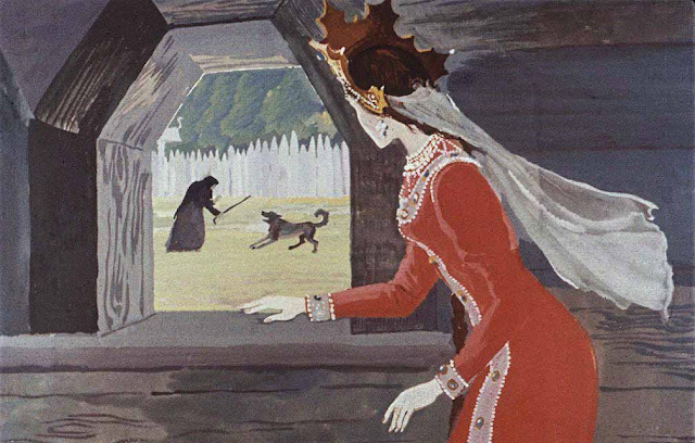 Рисунки к сказке о мертвой царевне и семи богатырях 4 класс легко и быстро детские 44