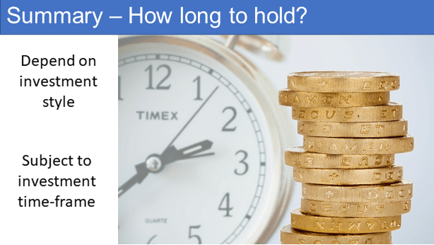 Summary - how long to hold a stock