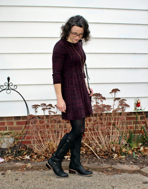 Ellibelle's Corner: Fashion Over Forty: Eggplant Sweater Dress and Some ...