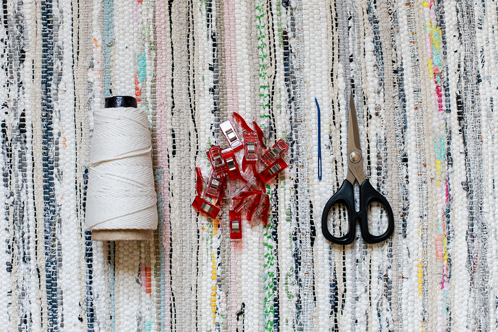 DIY: Sewing Room Scrap Rug, In Color Order