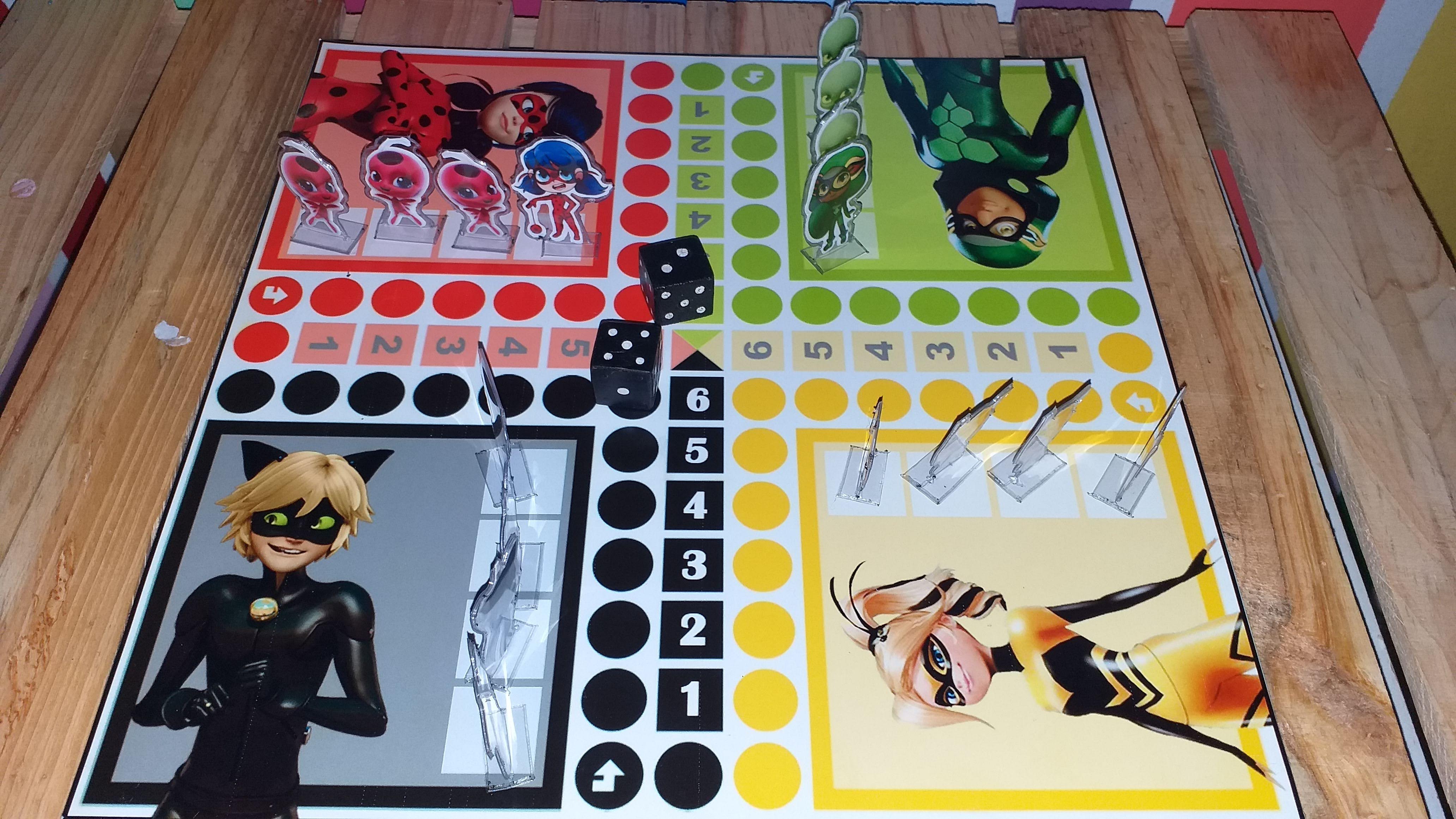 LUDO edición especial de Miraculous, LadyBug Juegos Cibertronik LUDO edición especial de Miraculous, LadyBug Juegos Cibertronik